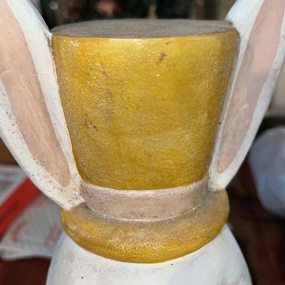 Vintage Ceramic Wonderland Statuary 14” White Rabbit Easter Home Decor - Picture 10 of 14